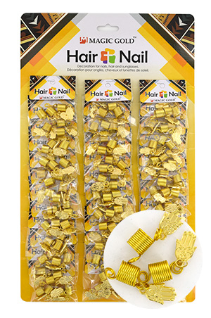 #CX7210 Gold Hair & Nail Ring Bead  [36/pk]-pk