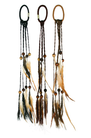 Hair Clip with Feather #3049-07 ASST -dz