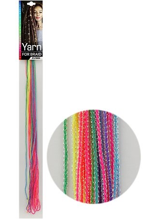 Hair Decoration Yarn For Braid #FILIT06RAN (RAINBOW)-dz