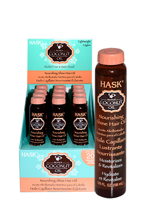 Hask Smoothing Shine Oil-Coconut [18ml/12pc/ds] #41