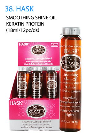 Hask Smoothing Shine Oil-Keratin Protein (18ml/12pc/ds) #38