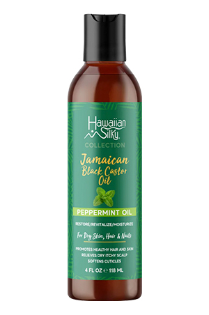 Hawaiian Silky JamaicanBlack CasterOil Peppermint Oil(4oz)#85
