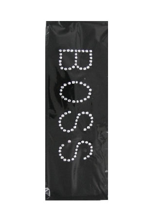 Head Band w/ Stone Boss #4873 Black -dz