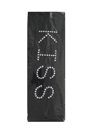 Head Band w/ Stone Kiss #4875 Black -dz