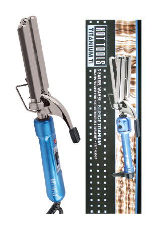 Hot Tools Blue Ice Titanium 3 Barrel Waver #HTBL1175CN