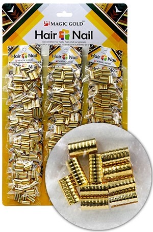 Magic Gold Hair & Nail Ring Bead(36pk)#CX7659_Gold - cd