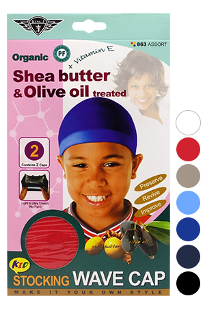 King.J Organic kid Stocking Wave Cap#863Asst-dz