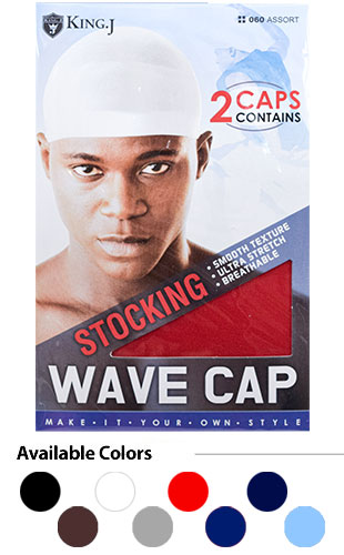 King.J Stocking Wave Cap(2pc) #K060Asst-dz