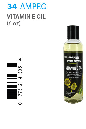 Ampro Pro Styl Hair & Skin Vitamin E Oil (6 oz) #34