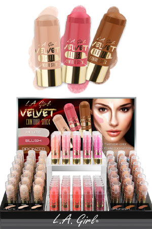 L.A Girl Velvet Contour Stick Display (16 Colors x 6each) #GCD115