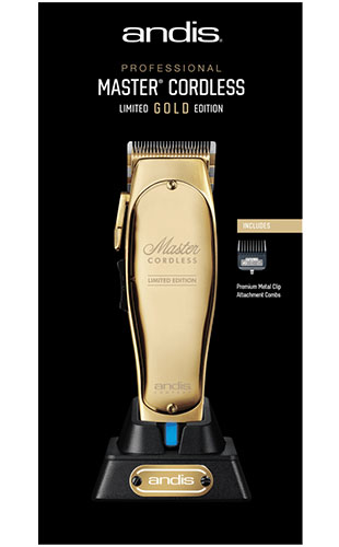 Andis Master Cordless Lithium-Ion Clipper-Gold#12540