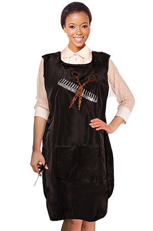 Liz Apron AF1-SHEAR on Grooners Rhinestone #LIZ98863-BLACK-pc