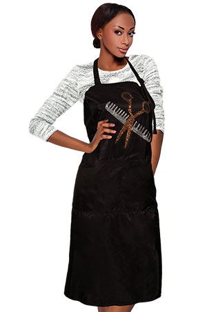 Liz Apron AF2-SHEAR on Grooners Rhinestone #LIZ98864-BLACK-pc