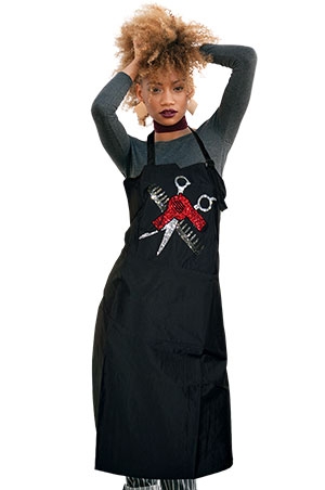 Liz Apron DRYER on Grooners Rhinestone #LIZ98865-BLACK-pc