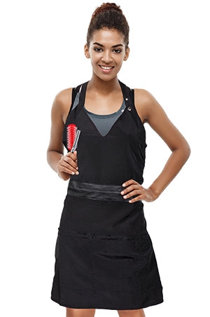 Liz Apron V-LINE#LIZ99365-Black-pc