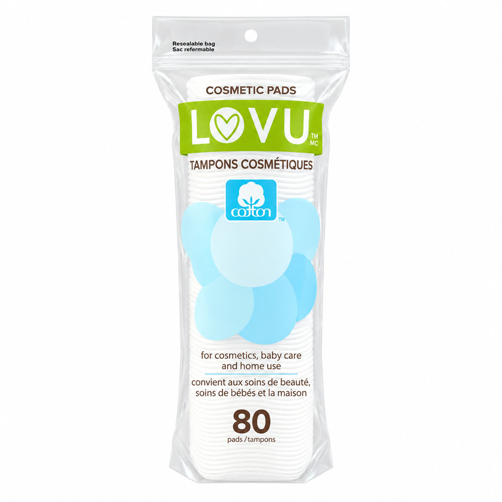 LOVU Cosmetic Cotton Pad (80 pads) -pc
