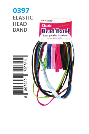 MGC Elastic Head Band #0397 ASST -dz