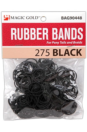 MGC Rubber Band #RUB0448 Black (275Pcs)  -dz