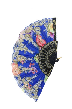 Magic  Folding FAN Flower W/glitter #FAN9 (MG#4627ASST)-dz