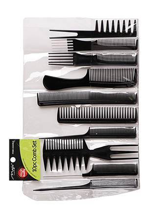 Magic 10pcs Comb Set #24260BLA (1724BLA) -set