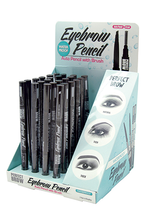 Magic Eyebrow Water Proof Auto Pencil w/Brush 24pc DS #EYE1005-ds