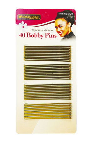 Magic Gold 40 Bobby Pins #0120 Gold - dz