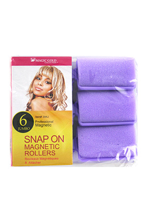 Magic Gold 6 Foam Rollers #394J Purple -pc
