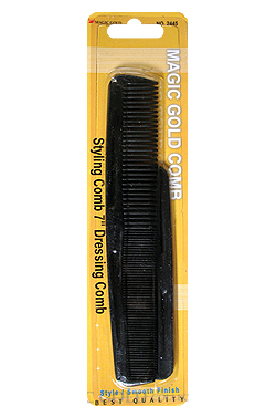 Magic Gold 7" Dressing Comb w/ 5" Comb #2445 -dz