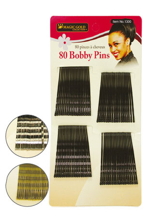 Magic Gold 80 Bobby Pins #1300 Black -dz