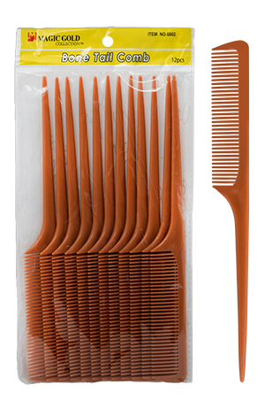 Magic Gold Bone Tail Comb #COM6002 #6002 (Brown) -dz