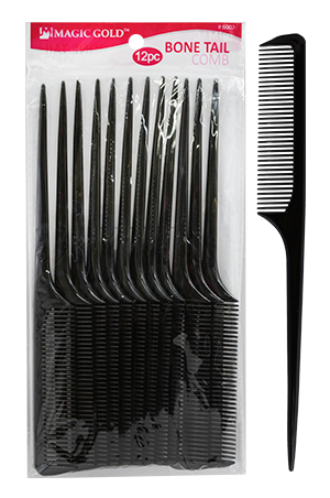 Magic Gold Bone Tail Comb #6002 (Black) -dz