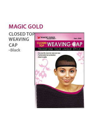 Magic Gold Closed Top Weaving Cap #0916 Black -dz