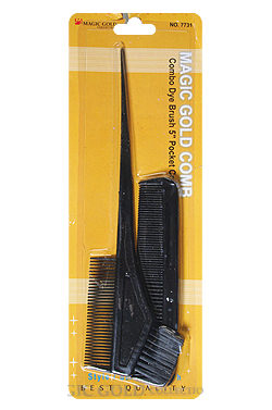 Magic Gold Combo Dye Brush w/ 5" Comb #7731 -dz