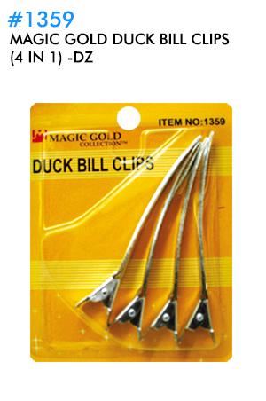 Magic Gold Duck Bill Clips (4 in 1) #1359 -dz