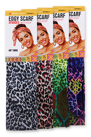 Magic Gold Edge Scarf -Spandex (60") #SCF99197-dz