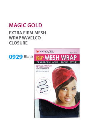 Magic Gold Extra Firm Mesh Wrap #0929 Black -dz