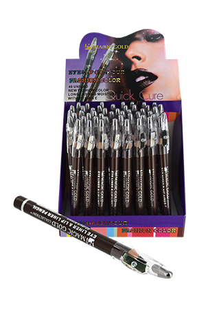 Magic Gold Eye Liner w/Sharpener - D.brown #LNM96521 (48 pcs/pk)