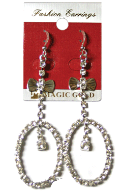 Magic Gold Fashion Rhinestone Earring #280014 -pc