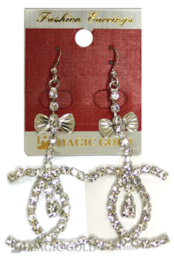 Magic Gold Fashion Rhinestone Earring #280018 -pc