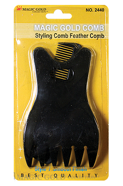 Magic Gold Feather Comb w/ 5" Comb #2440 -dz