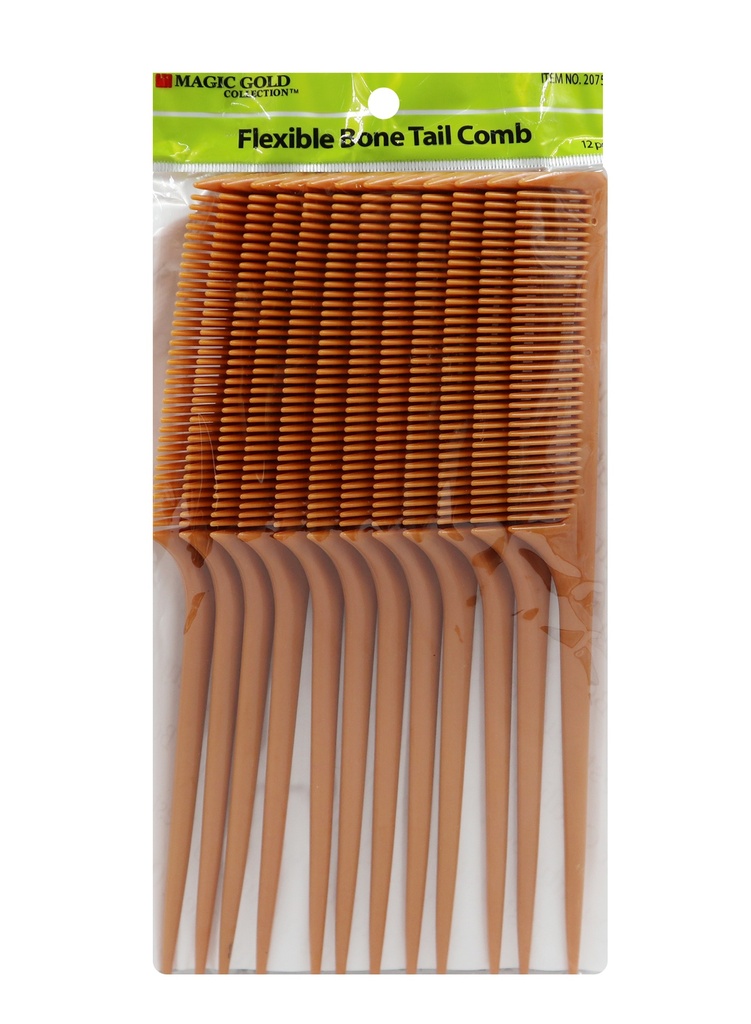 Magic Gold Flexible Bone Tail Comb #2075 Brown-dz