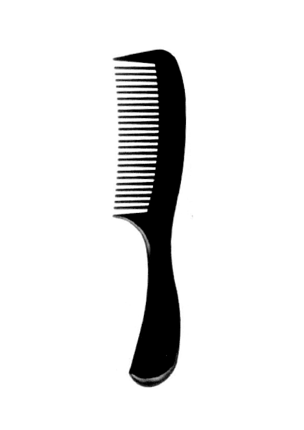 Magic Gold Flexible Handle Comb #2077 Black -dz