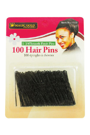 Magic Gold Hair Pins 1 3/4" #Black(#1105) - dz