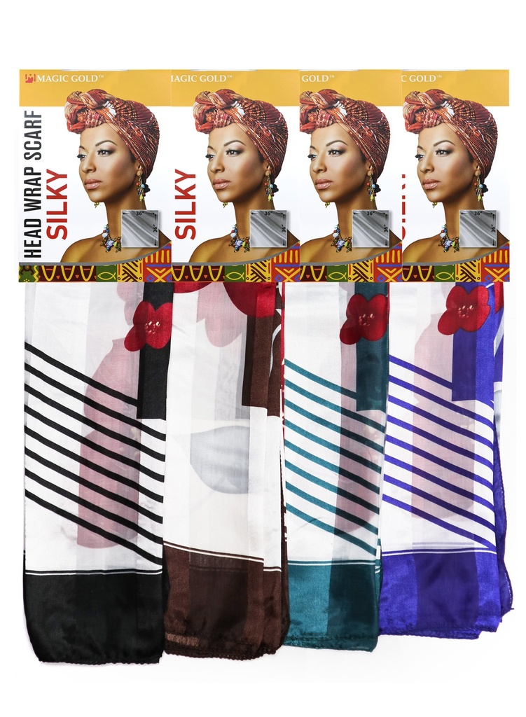 Magic Gold Head Wrap Scarf -Silky #17 #SCF99587 -dz