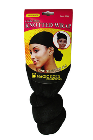 Magic Gold Knotted Wrap #0789Black- dz
