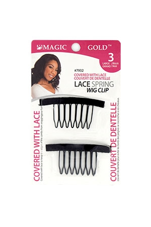 Magic Gold Lace Wig Clip 3pc(L) #7932 - dz