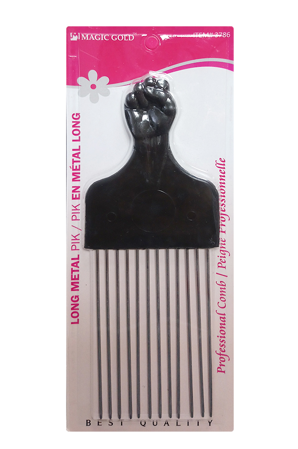 Magic Gold Metal Afro Pik  #3786 (=PIK37860) - dz