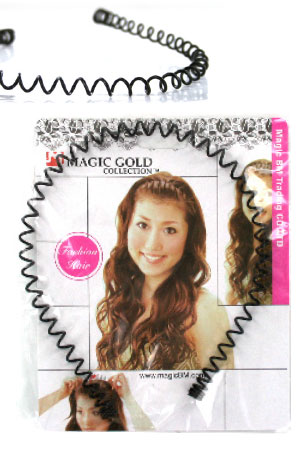 Magic Gold Metal Hair Band  #5166 Black -dz