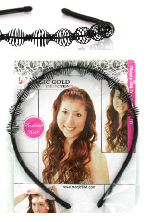 Magic Gold Metal Hair Band  #5173 Black- dz