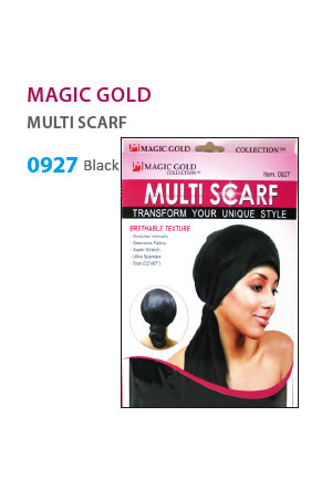 Magic Gold Multi Scarf #0927 Black -dz